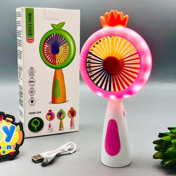Rechargeable & Portable LED Lighting Mini Fan Electric Portable Mini Desk Fan